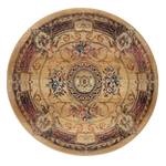 Laagpolig vloerkleed Gabiro 856 rond polypropeen - Beige - Diameter: 240 cm