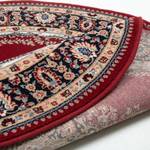 Tapis en laine Dolna rond 100 % laine vierge - Rouge - Diamètre : 240 cm