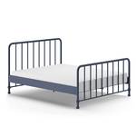 Metallbett Bronxx Eisen - Blau - 160 x 200cm