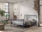 Metalen bed Bronxx ijzer - Blauw - 160 x 200cm