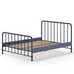 Metallbett Bronxx Eisen - Blau - 160 x 200cm