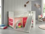 Spielbett Scott mit Rutsche Kiefer Massiv - Apricot - Mit Vorhang