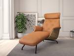 Ligfauteuil BLOMST Leer Danbi: Cognac - Zwart - Eik