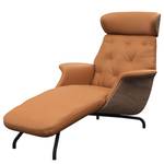 Ligfauteuil BLOMST Leer Danbi: Cognac - Zwart - Notenboom