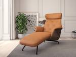 Ligfauteuil BLOMST Leer Danbi: Cognac - Zwart - Notenboom