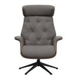 Fauteuil relax BLOMST Cuir Danbi: Marron - Hauteur : 118 cm - Noir - Sans repose-pieds - Noyer