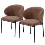 Chaises capitonnées Banneker - Lot de 2 Marron rouille