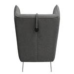 Fauteuil Caleta Tissu - Tissu Bouclé Basima: Gris - Sans repose-pieds