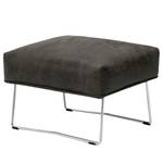 Fauteuil Caleta Tissu - Microfibre Goda: Anthracite - Avec repose-pieds