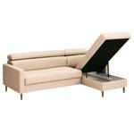 Divano angolare Chelsfield Tessuto Lark: beige - Longchair preimpostata a destra