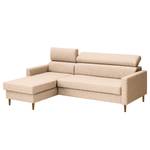 Ecksofa Chelsfield Webstoff Lark: Beige - Longchair davorstehend links