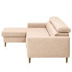 Ecksofa Chelsfield Webstoff Lark: Beige - Longchair davorstehend links