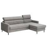 Ecksofa Chelsfield Microfaser Sole: Hellgrau - Longchair davorstehend rechts