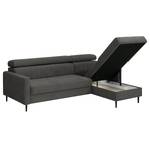 Ecksofa Chelsfield Microfaser Sole: Graphit - Longchair davorstehend rechts