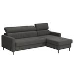 Ecksofa Chelsfield Microfaser Sole: Graphit - Longchair davorstehend rechts