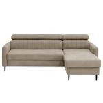 Ecksofa Chelsfield Microfaser Sole: Taupe - Longchair davorstehend rechts