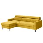 Ecksofa Chelsfield Microfaser Sole: Senfgelb - Longchair davorstehend links