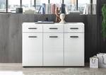 Sideboard Bokipura 120 cm Hochglanz Weiß / Matt Weiß