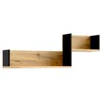 Wandplank Shenbu rustieke eikenhouten look/zwart