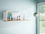 Wandplank Lannec witte eikenhouten look/donkere eikenhouten look