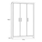 Armoire à portes battantes Diffou Imitation chêne de Riviera - Largeur : 115 cm