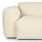 Hoekbank HUDSON met XL-chaise longue Corduroy Snor: Beige - Longchair vooraanzicht rechts