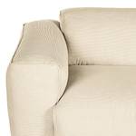 Hoekbank HUDSON met XL-chaise longue Corduroy Snor: Beige - Longchair vooraanzicht rechts