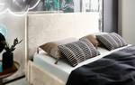 Gestoffeerd bed Avola Corduroy Poppy: Beige - 140 x 200cm
