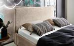 Gestoffeerd bed Avola Corduroy Poppy: Taupe - 140 x 200cm