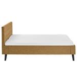 Letto imbottito Empire Tessuto strutturato Luela: ocra - 140 x 200cm