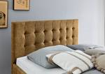 Gestoffeerd bed Empire Structuurstof Luela: Oker - 140 x 200cm