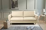 Schlafsofa LANGSTONS mit Matratze Webstoff Pria: Creme