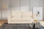 Schlafsofa MEEKERS mit Matratze Cordstoff Lola: Creme