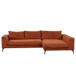 Ecksofa Norlick Cordstoff Lola: Kupfer - Longchair davorstehend rechts