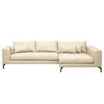 Ecksofa Norlick Webstoff Mavie: Creme - Longchair davorstehend rechts