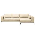 Ecksofa Norlick Webstoff Mavie: Creme - Longchair davorstehend rechts