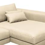 Ecksofa Norlick Webstoff Mavie: Creme - Longchair davorstehend rechts