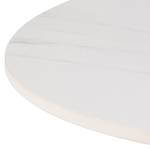Table basse Lazri 60 cm Céramique / Métal - Imitation marbre blanc / Blanc