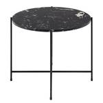 Tavolino Carwile Effetto marmo nero - Diametro: 52 cm