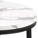 Set di 2 tavolini Peddler Effetto marmo bianco / Nero