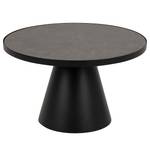 Tavolino da salotto Riande Ceramica / Metallo - Effetto marmo nero / Nero