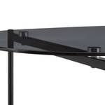 Tavolino da salotto Filitosa Vetro / Impiallacciato in vero legno - Grigio - Quercia nero