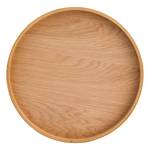 Bout de canapé Bourapil Plaqué bois véritable - Chêne - Diamètre : 40 cm