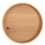 Bijzettafel Bourapil fineer van echt hout - Knoestige eikenhouten - Diameter: 40 cm