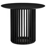 Table MUCUOULA Plaqué bois véritable - Chêne noir - Diamètre : 90 cm