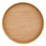 Bijzettafel BOURAPIL fineer van echt hout - Eik - Diameter: 50 cm