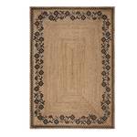 Tapis en jute Maisie Jute - Beige / Noir - 80 x 150 cm