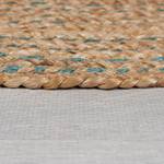 Jute vloerkleed Capri Rund jute - Blauw - Diameter: 180 cm