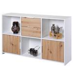 Open kast Pepeto Eikenhouten look/wit - 120 x 77 cm