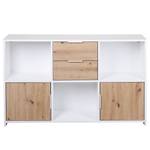 Open kast Pepeto Eikenhouten look/wit - 120 x 77 cm